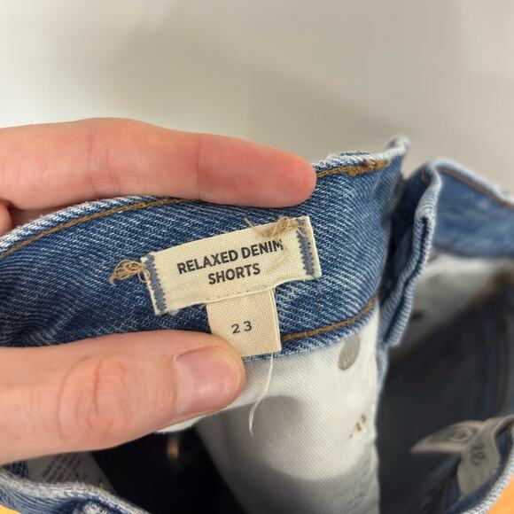 Madewell Relaxed Denim Shorts in Rosemount Wash Destroyed Hem - Size 23 - Picture 5 of 7